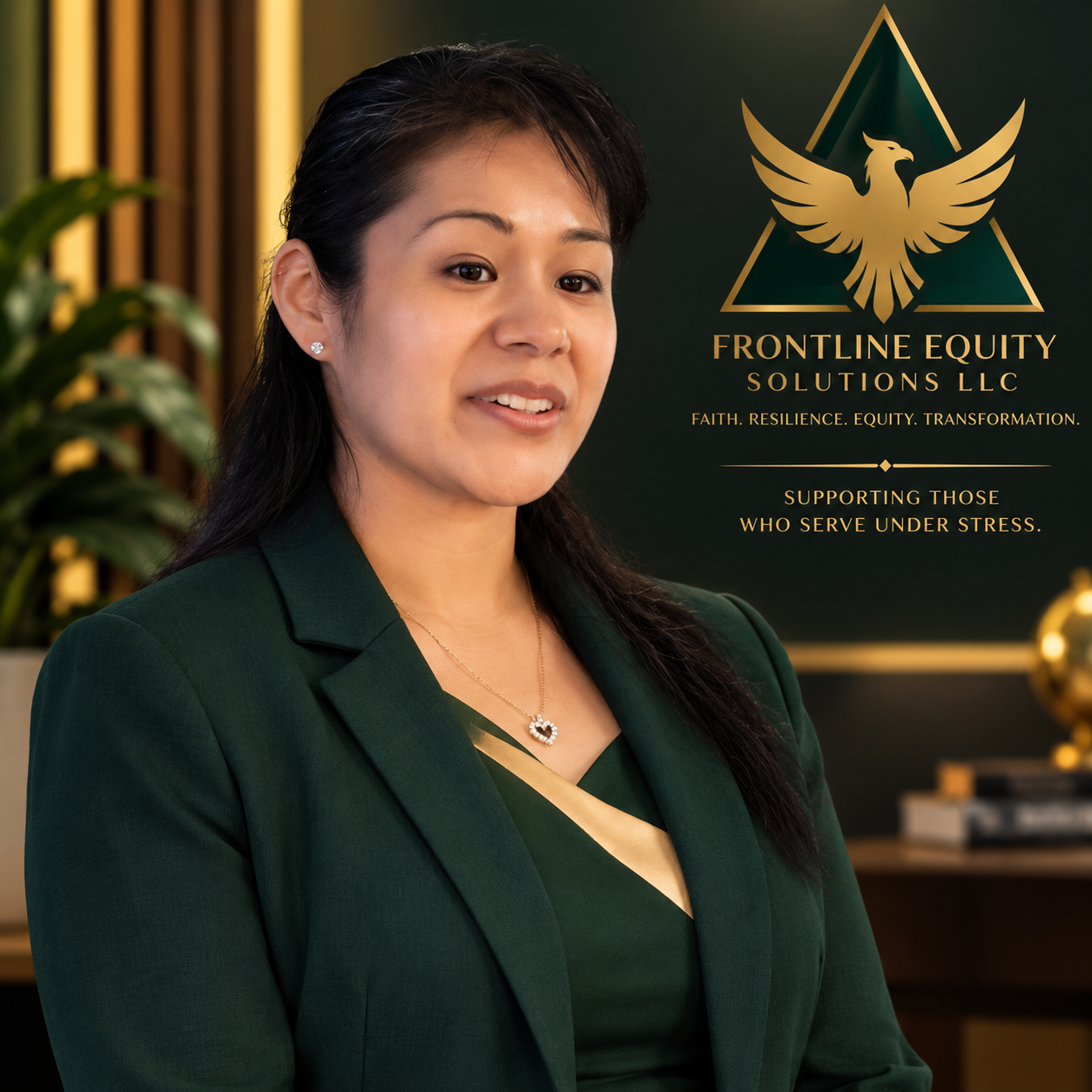 Carmen Ortega, MPH, COO and Director of Community Health Initiatives at Frontline Equity Solutions LLC, in official portrait.